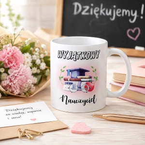 Podziękowanie Prezent - kubek z nadrukiem na Dzień Nauczyciela