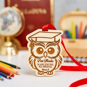 Prezent na Dzień Nauczyciela - personalizowany medal sowa, dla nauczyciela, wychowawcy, dyrektora